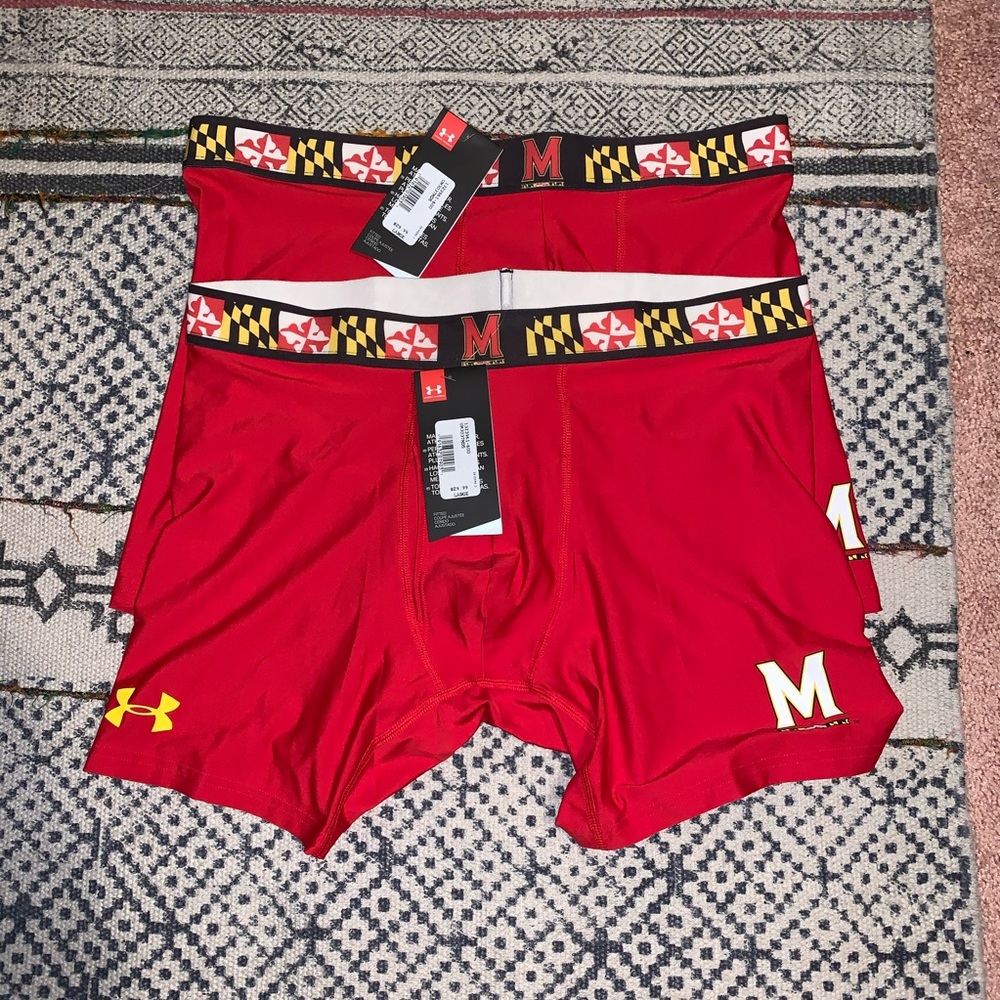 2 Under Armour Maryland UMD Boxer Briefs Large